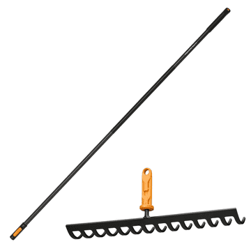 Fiskars Fiskars OneClick metalne grablje za travu, 14 zubaca, s drškom 161 cm