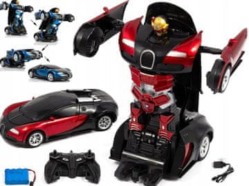 Igračka 2u1 robot i auto, bordo