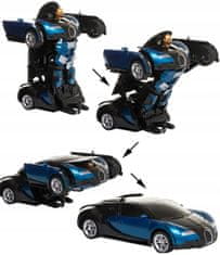 Igračka 2u1 robot i auto, bordo