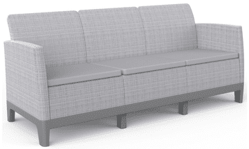 KETER vrtni kauč Scandi Forma 3, sivi (270886)