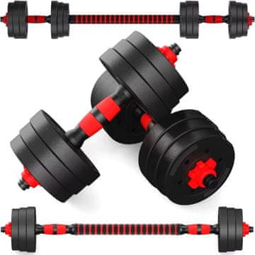 Set hantli 20 kg, 2 x 10 kg i šipka
