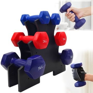 Set hantli 6 komada 1-2-3 kg
