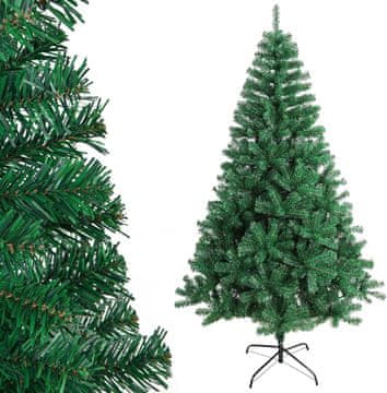 Nikcorp Umjetna božićna jelka Kao Živa Gusta 150 cm s metalnim postoljem, 450 tipsova, negorivi PVC, duboko zelena za unutarnje prostore
