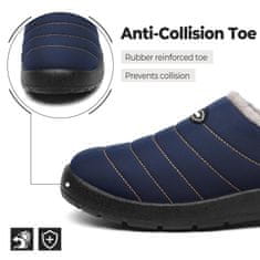 Nikcorp Ženske zimske kućne papuče SMajong vodootporne tamnoplave, 37 EU, slip-on, topla umjetna vuna, protuklizni gumeni potplat za kuću i terasu