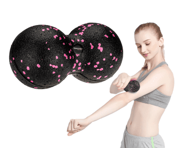 Aqua-Sport AQUA-SPORT POWERSTRECH EPP duoball roller crno-ružičasti AS04143