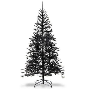 Northix Crno Halloween drvce 183 cm s 250 ljubičastih LED svjetala