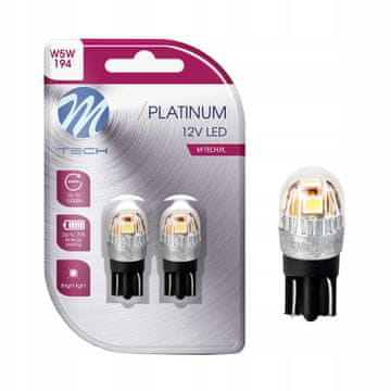 M-Tech Žarulje W5W T10 12/24V Retrofit 194 5x2835SMD 1W bijela dioda