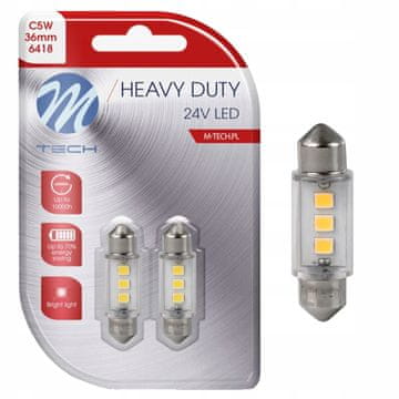M-Tech 2x žarulja C5W LED 36mm retrofit dioda bijela 24V TIR