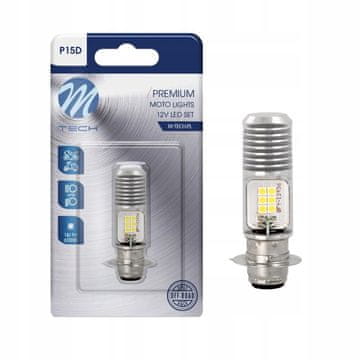 M-Tech Žarovka P15D-25-1 H6M LED motor skutera 6000K PX15D