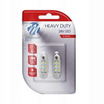 M-Tech Žarulje C5W 36mm LED BLUE C10W 24V TIR Retrofit Heavy Duty dioda plava