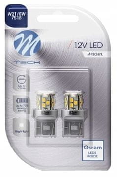 M-Tech Žarovka W21/5W T20 OSRAM LED M-TECH 21xSMD bijela
