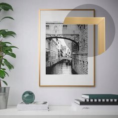Dekorativna zlatna PVC letvica 14mm GOLD, 10 metara, 1,4cm, sjajna
