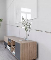Dekorativna ukrasna letvica 1,2 cm PVC 12 mm krom, 10 metara, samoljepljiva