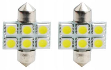 M-Tech Žarulja LED C5W C10W 31mm 6xSMD5050 bijela cijev
