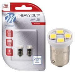 M-Tech 2x Žarulja T4W LED OSRAM 24V Ba9s 4xSMD 2835 bijela