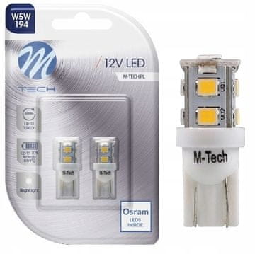 M-Tech Žarulja LED W5W T10 M-TECH 9xSMD 2835 OSRAM LED