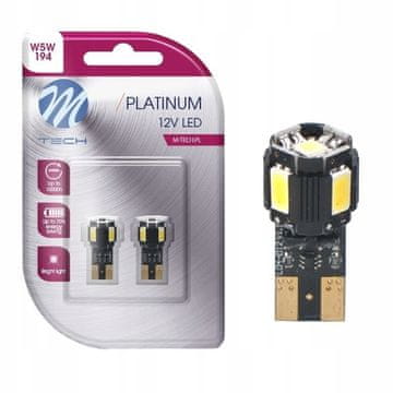 M-Tech W5W LED ŽARULJE TOPLO BIJELE 5xSMD T10