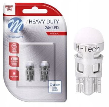 M-Tech 2x žarulja W5W T10 LED OSRAM 24V 1xSMD3030 bijela