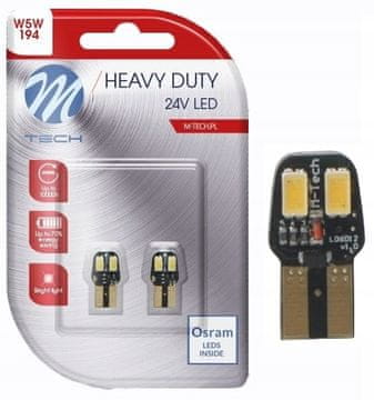 M-Tech Žarulje W5W T10 LED Osram M-Tech 24V bijela