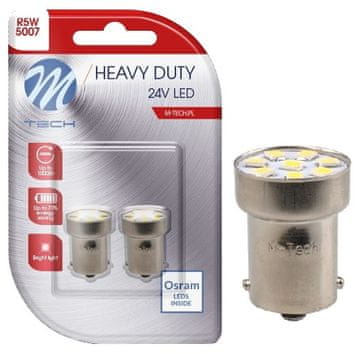 M-Tech 2x Žarulja R5W LED OSRAM G18 24V 8xSMD2835 bijela