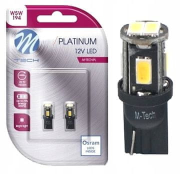 M-Tech Žarulja LED W5W T10 6xSMD 5630 OSRAM LED bijela