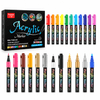 Netscroll Set akrilnih markera, 24 kom, na bazi vode, vrh 1–3 mm, za više površina, AcrylicMarkers