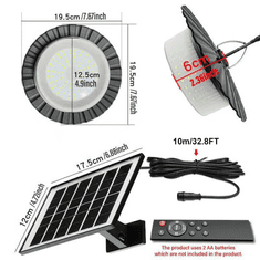 HOME & MARKER® Solarna viseća LED svjetiljka, automatsko paljenje, 5 razina svjetline, otporna na vremenske uvjete | ORBILUM