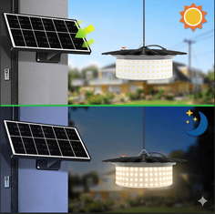 HOME & MARKER® Solarna viseća LED svjetiljka, automatsko paljenje, 5 razina svjetline, otporna na vremenske uvjete | ORBILUM