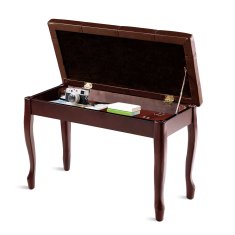 Northix Klupa za klavir s prostorom za pohranu od masivnog drva 75x35x49 cm