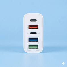 VYZIO® 65W brzi putni punjač s 5 priključaka, brzo punjenje, zaštita od pregrijavanja, kompatibilan s Apple i Android | SPEEDPOD