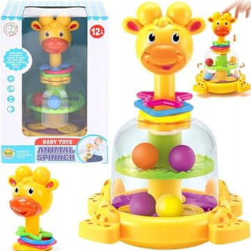 Norimpex SENZORNA IGRAČKA VRTULJAK ŽIRAFA s lopticama za bebe 12 mjeseci+