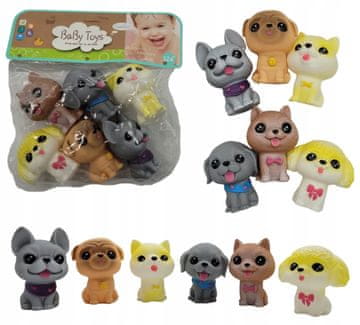 Gumene igračke za kupanje pod tušem, životinje, set figurica, 6 komada