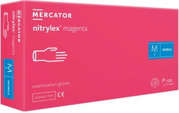 MERCATOR MEDICAL Nitrile rukavice 100 kom. 8-M Nitrylex Magenta