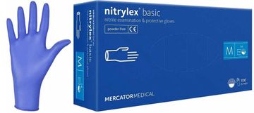MERCATOR MEDICAL Rukavice nitrilne 100 kom. Nitrylex Basic tamnoplave 8-M
