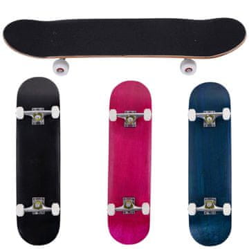 Northix Mini skateboard 79 cm s drvenom daskom za djecu crni