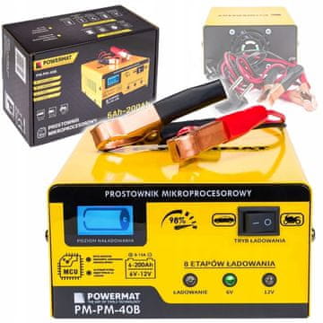Powermat 6-12V pametni mikroprocesorski punjač baterija 200Ah LCD