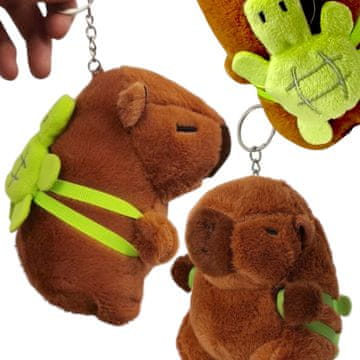 Plush brelok za torbu nježna kapibara s ruksakom