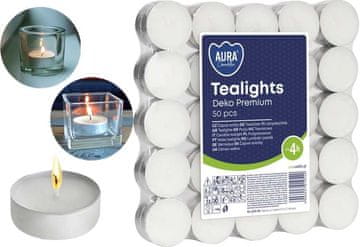 AURA AURA podgrzewači tealights deko premium 4h, 50 kom. pf10-50s