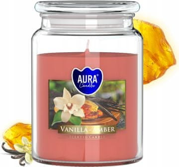 AURA Aura mirisna svijeća vanilija - jantar 100h snd99-355