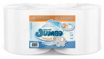 Papirnati ručnici 2R SŁONIK JUMBO PROFESSIONAL bijeli, 650 listova 2W - 2 Role