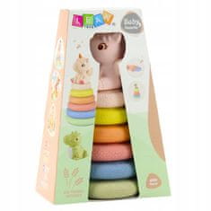 Lean-toys Mekana senzorna piramida jednorog, gumena, eko, šarena