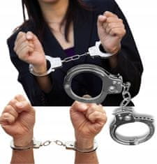 Metalne lisice za policiju, zatvorenik, igračka, policijska odjeća, kostim