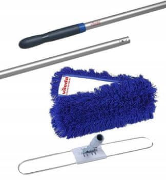 VILEDA PROFESSIONAL Akrilni nastavak za zamatanje 60 cm + metalni držak za dustmop mop 60 cm + aluminijska šipka plava
