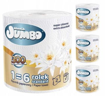 Papirnati ručnik 1R SŁONIK JUMBO MAXI 300 list 2W - 4 kom.