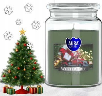 AURA Aura svijeća sa mirisom zimskog drvca, 100h snd99-348