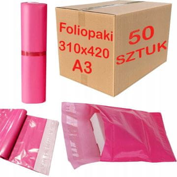 Foliopaketi za kurire ružičasti A3 310x420mm - 50 kom.