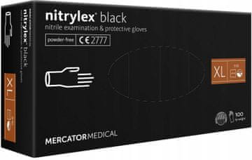 MERCATOR MEDICAL Nitrile rukavice 100 komada, crne, veličina: 10 - XL, Nitrilex Black