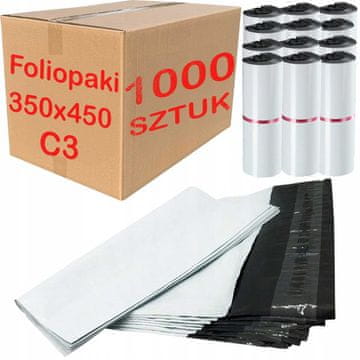 Foliopak kurirske bijele C3 350x450mm - 1000 kom.