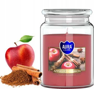 AURA AURA mirisna svijeća JABUKA - CIMET 100h snd99-87