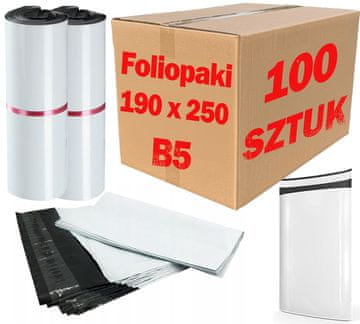 Foliopak kurirske bijele B5 190x250 mm - 100 kom.
